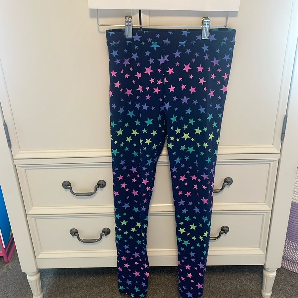 J. Crew Girls Navy Rainbow Star legging